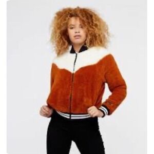 Nike Women's Bomber Jacket in Rust and White
